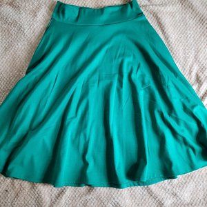 Agnes and Dora midi skirt, green, med with pockets
